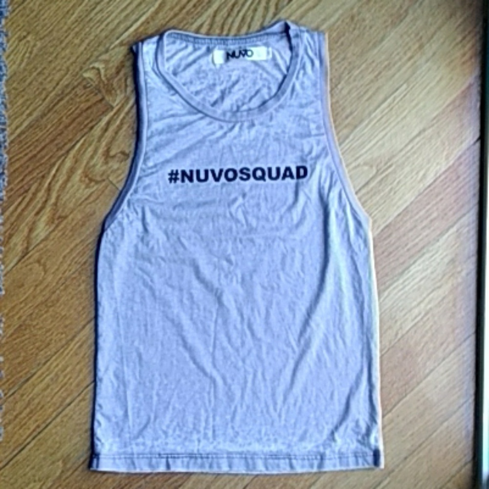 NUVO gray tank top youth large